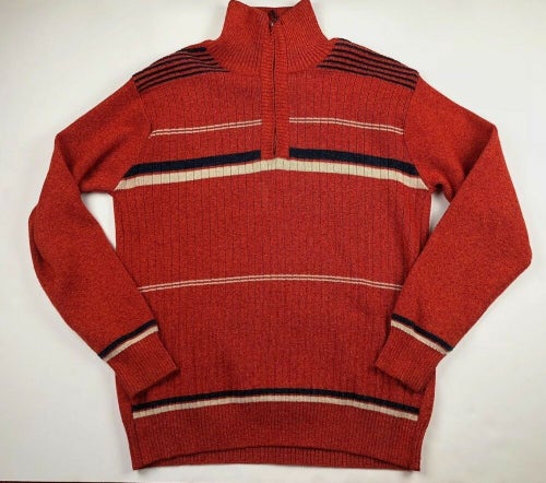 Pront Collection Phita Vintage 1/4 Zip College Sweater Pullover Stripe Women 3X