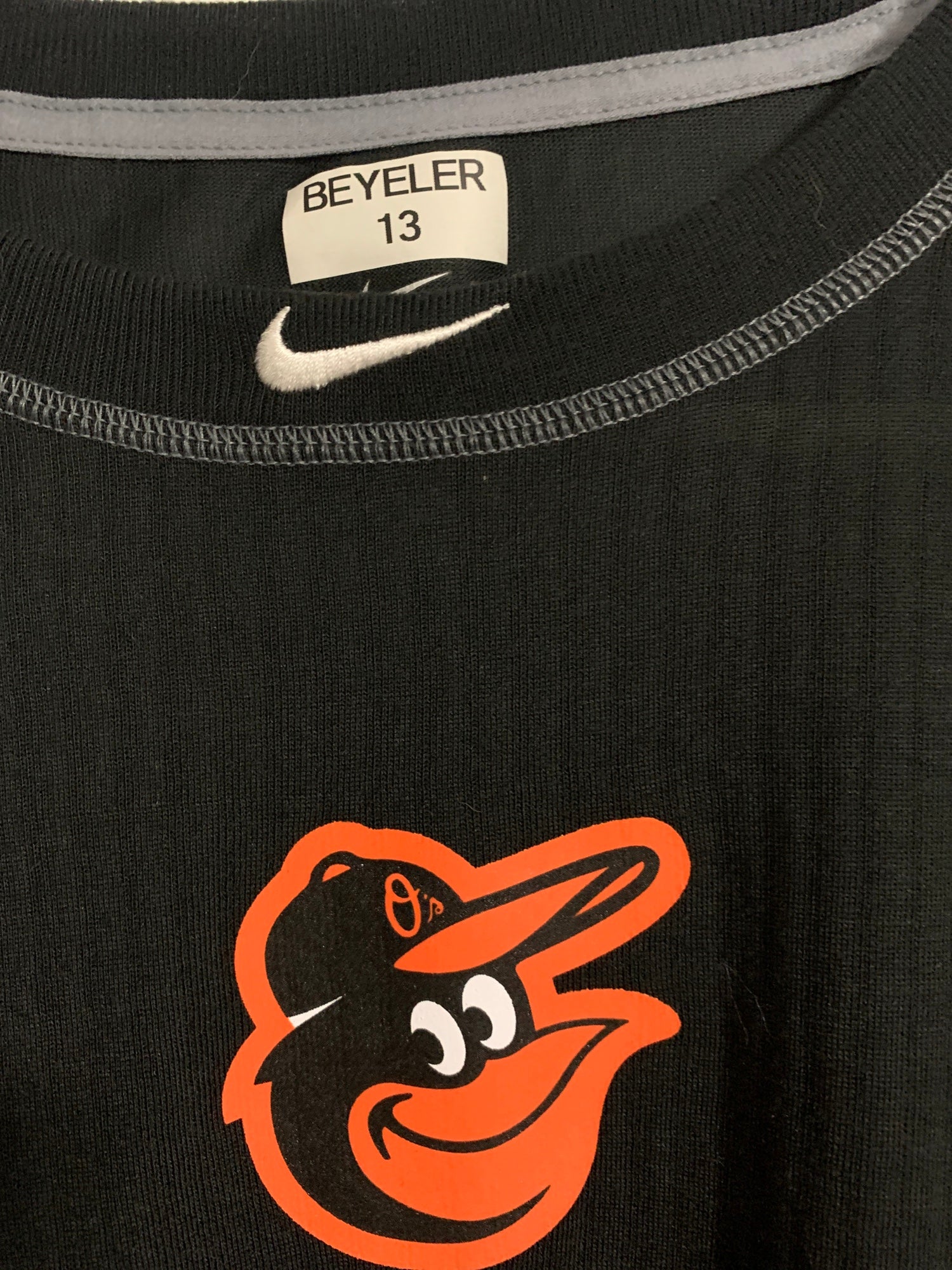 NIKE BALTIMORE ORIOLES TEAM ISSUED PLAYER Long Sleeve DRI FIT