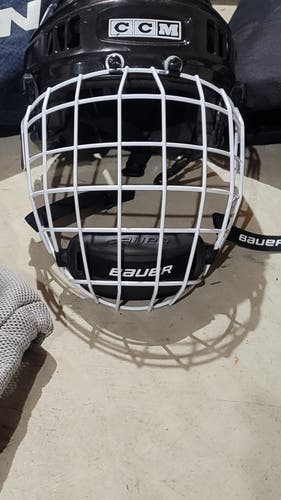 Used Large Bauer Profile II White Senior face cage (cage only)