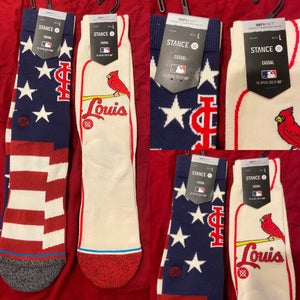 MLB St Louis Cardinals Large Baseball Casual Socks by Stance * NEW