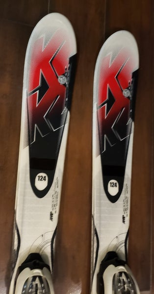 Kids Jr. 124cm K2 Amp JSL 13 Skis with Bindings *USED-CLEAN*