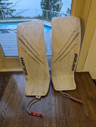 Used 34" Bauer Hyperlite Goalie Leg Pads