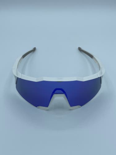 NEW 100% Speedcraft Sunglasses - White Frame w/ Blue Multilayer Lens