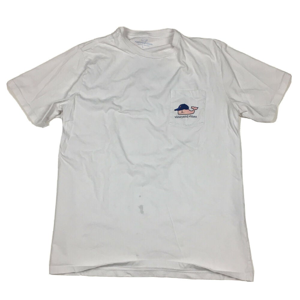 Cleveland Indians Vineyard Vines Bar Flag Pocket T-Shirt - White