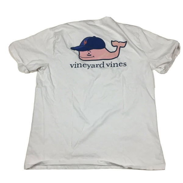 Vineyard Vines x New York Mets MLB Baseball White Pocket T-Shirt