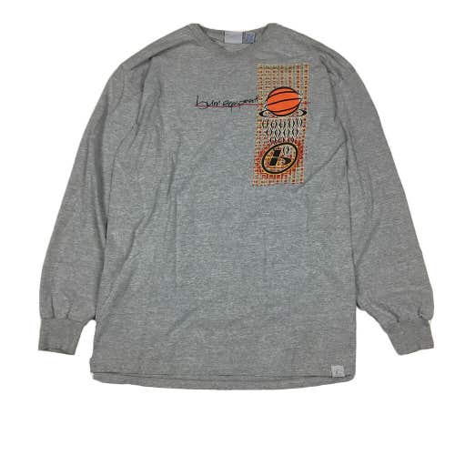 Vintage Y2K BUM Equipment Basketball Long Sleeve Gray T Shirt Men's Sz XLT