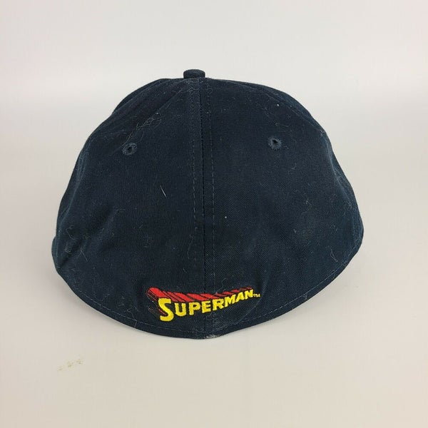 Superman Fitted Ball Cap TM & DC Comics Embroidered Logo Black Size: L/XL |  SidelineSwap