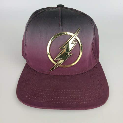 DC Comics The Flash Logo Superhero Baseball Cap Hat Metal Adjustable