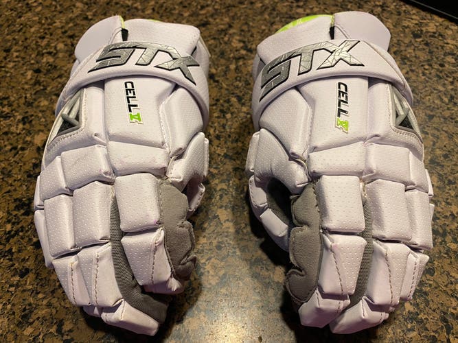 Used Player's STX 12" Cell V Lacrosse Gloves
