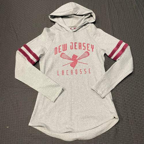 New Marron / Red Women's "New Jersey Lacrosse" Lightweight Sweatshirt