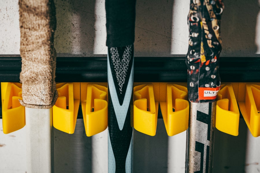 Check Stick Rack Stick Check Hockey Stick Rack! Home Use, Garage Use, Arena Use. Holds 9 ...