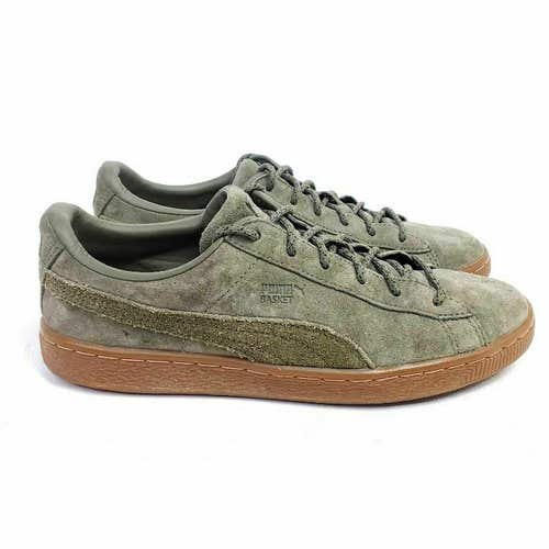 Puma Mens Size 7 Shoes Green Low Top Brown 363944-04 Olive Sneakers Womens 9
