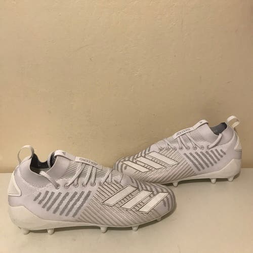 Adidas Adizero 8.0 Primeknit White Silver Men Football Cleat Size 13