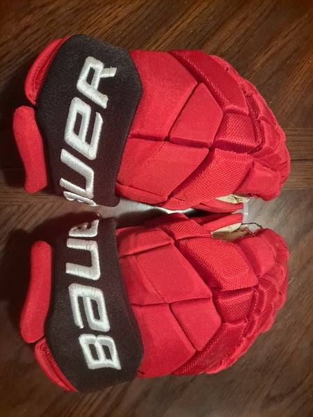 Nikita Gusev NJ Devils Game Used Set 2 Bauer Supreme 2S Pro Gloves 14" -1 Pro Stock