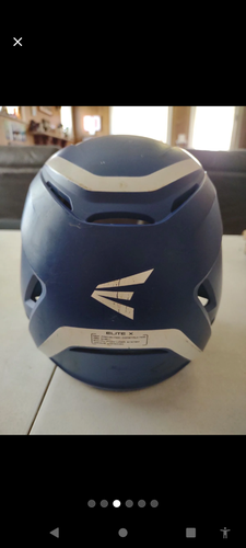 Used 6 1/2 to 7 1/8 ROYAL BLUE Easton Elite X Batting Helmet