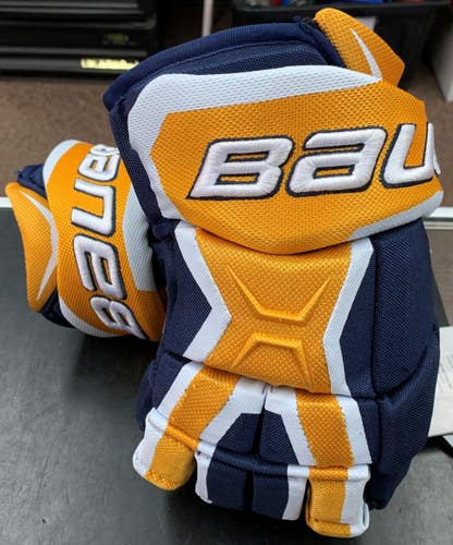 Navy/Gold New Bauer MX3 Gloves 13"