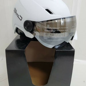 NEW 540 Poseidon XL Helmet with Size Adjuster and Built-In Goggles Matte White