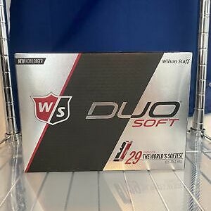 New Wilson Staff Duo Soft Golf Balls - White - 12 Ct
