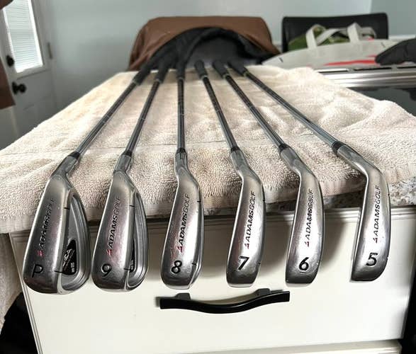 1-Men's Used Adams Right Handed Idea A2 Iron Set Regular Flex Steel Shaft