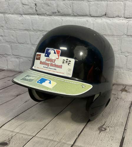 NEW Rawlings Adult Baseball Two Ear Batting Helmet Size Small Black White