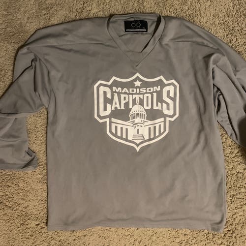 Madison Capitols USHL Practice Jersey Grey #11 XL