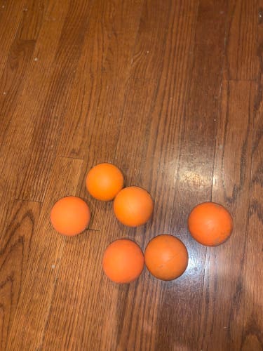 New 6 pack orange Lacrosse Balls