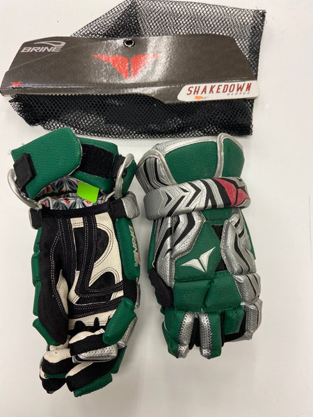 BUNDLE - 2 New Brine 13" Shakedown Lacrosse Gloves - Green and white