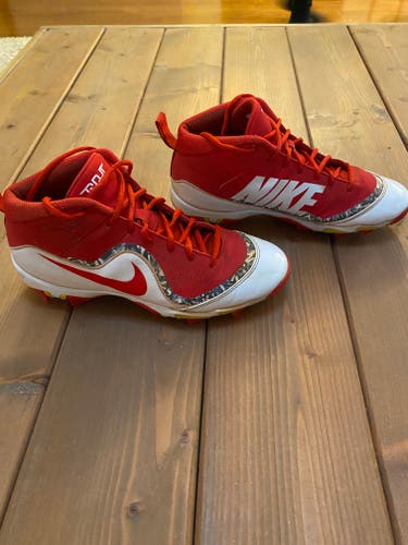 Nike Force Air Trout 4 Pro 7.5 Adult Men’s Used  Molded Cleats Red