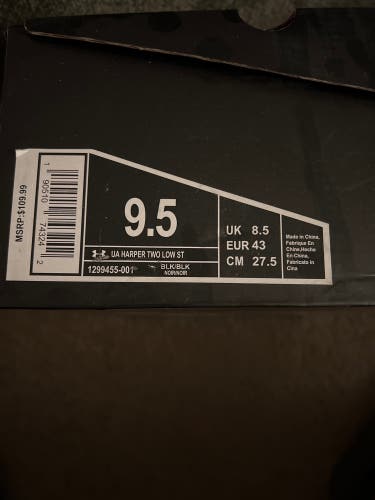 Black New Metal Low Cut UA Harper Low 2