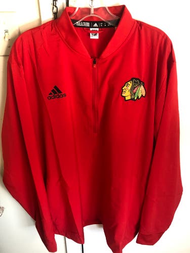 Chicago Blackhawks Adidas Mens NHL 1/4 pullover XL