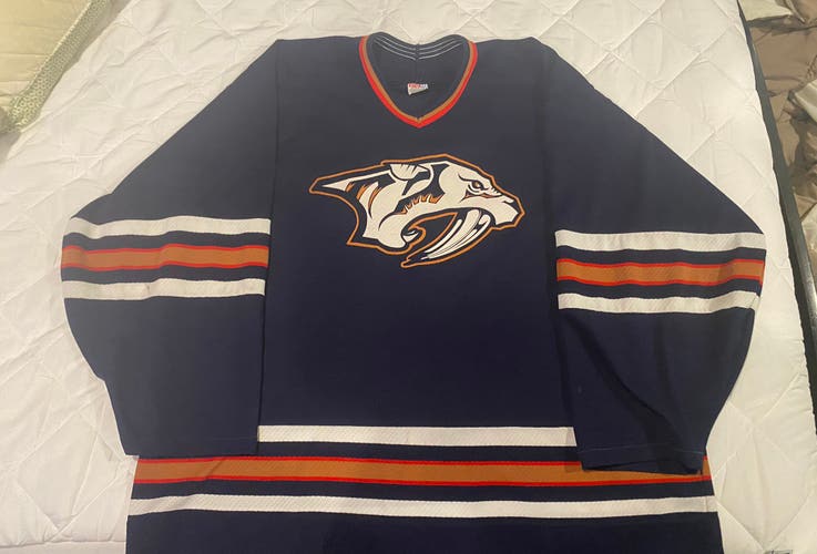 Oilers/Predators Goalie Cut CCM Jersey