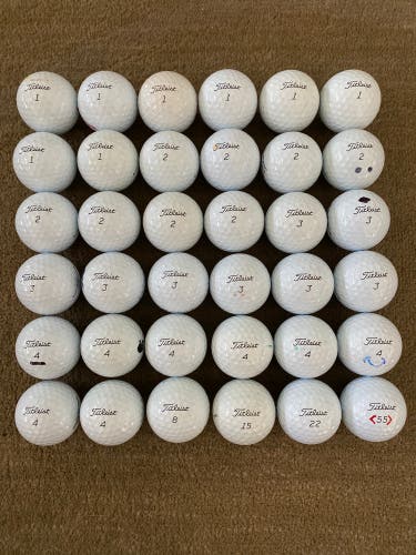 Used Titleist 36 Pack (3 Dozen) Pro V1 Balls