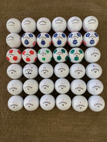 Used Callaway 36 Pack (3 Dozen) Chrome Soft Balls