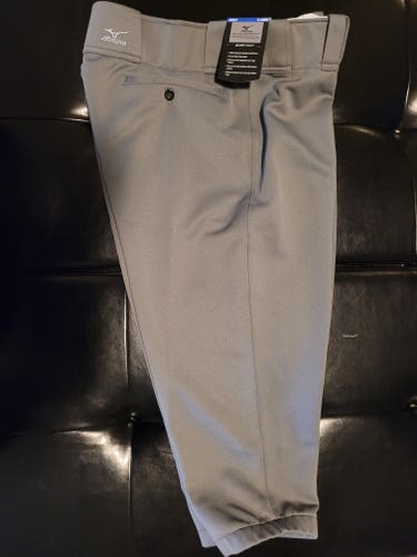 New Men's XL Mizuno Charcoal Gray Knicker Pants