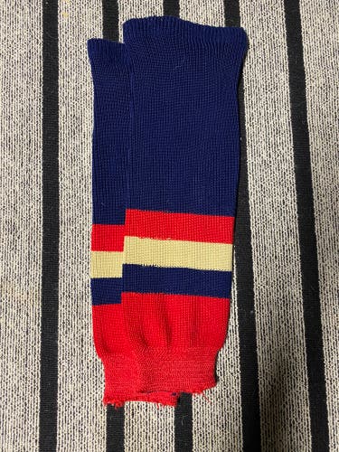 Blue, Red, and Golden youth socks