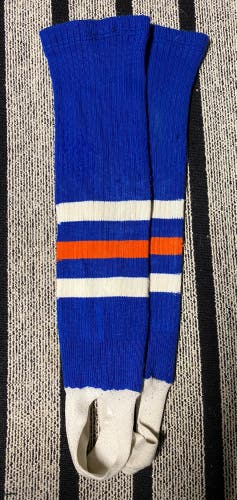Vintage Oilers Style Blue Senior Socks