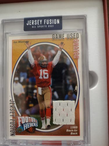 Joe Montana Sports Cards Jersey Fusion