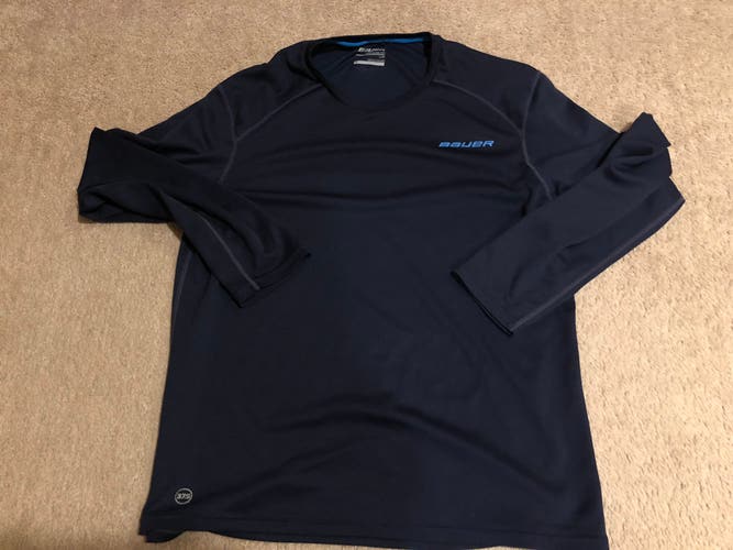 Bauer under shirt hockey large navy