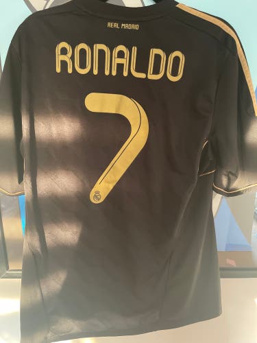 Black And Gold 2011 2012 Real Madrid Cristiano Ronaldo Jersey Used