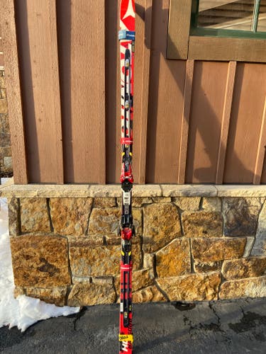 Skis Used Men's Atomic Racing Redster FIS DH With Bindings Max Din 20