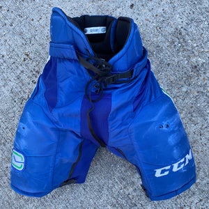 CCM HP35X Pro Stock Hockey Pants Blue Large Canucks 7723