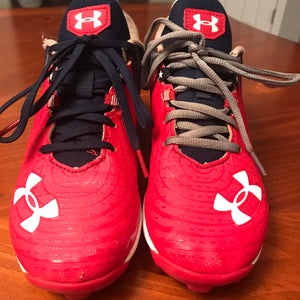 Under Armour Harper 4 Low Red, White, & Blue (Size 3Y)