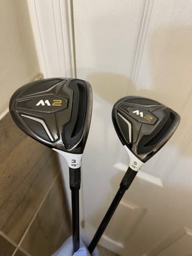 TaylorMade M2 2016 3-Wood & 5-Woods 15*,18*  Stiff Flex Right Handed
