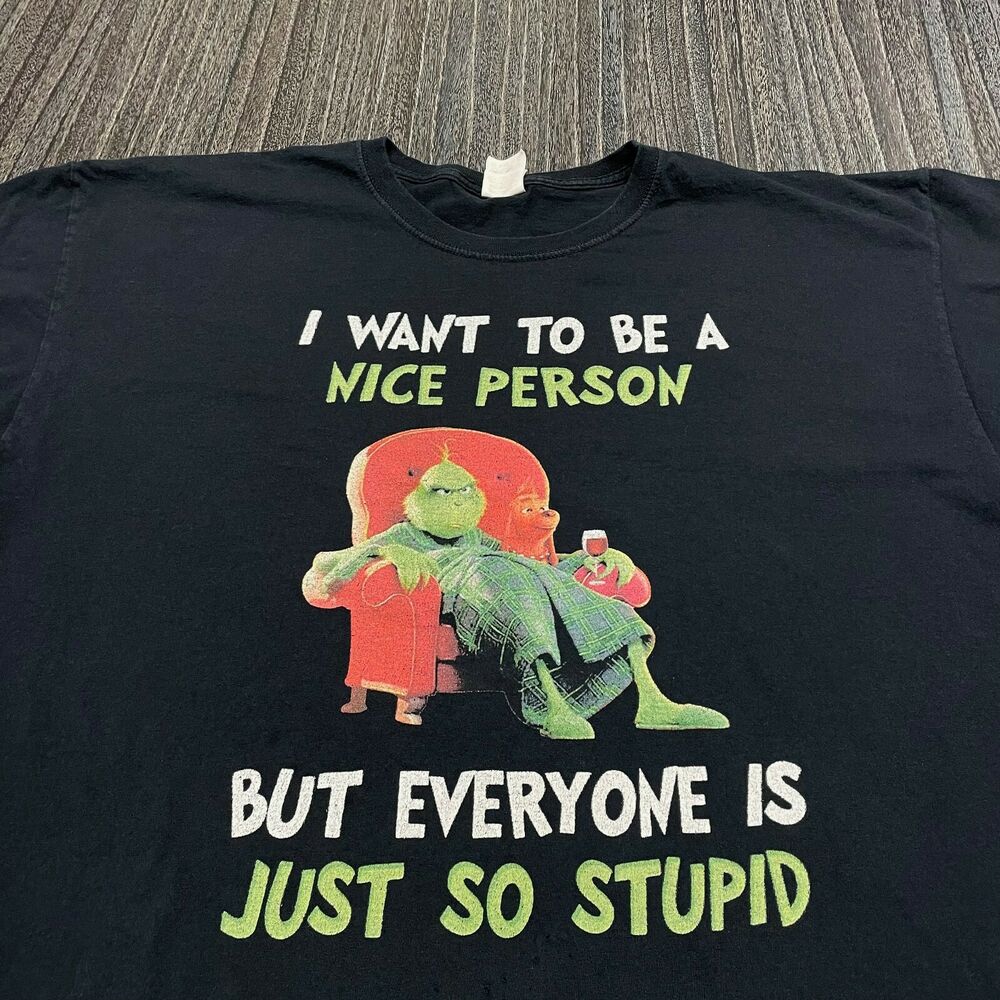 The Grinch T Shirt Men XL Adult Black 