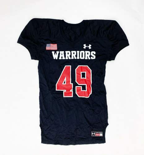 Under Armour Warriors Performance Football Jersey #49 Youth Large White 1241721