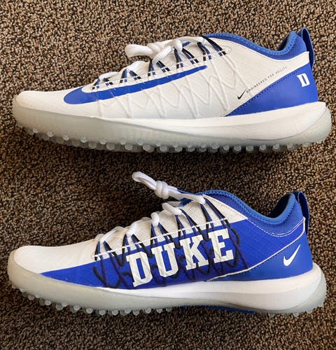 DUKE Nike cj0235-100 huarache turf Alpha Elite Lax Lacrosse 7.5 NEW