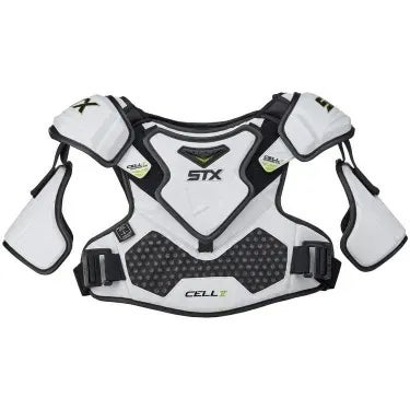 Brand New Lacrosse Lax SMALL STX Cell V Shoulder Pads NOCSAE with new hard shell S