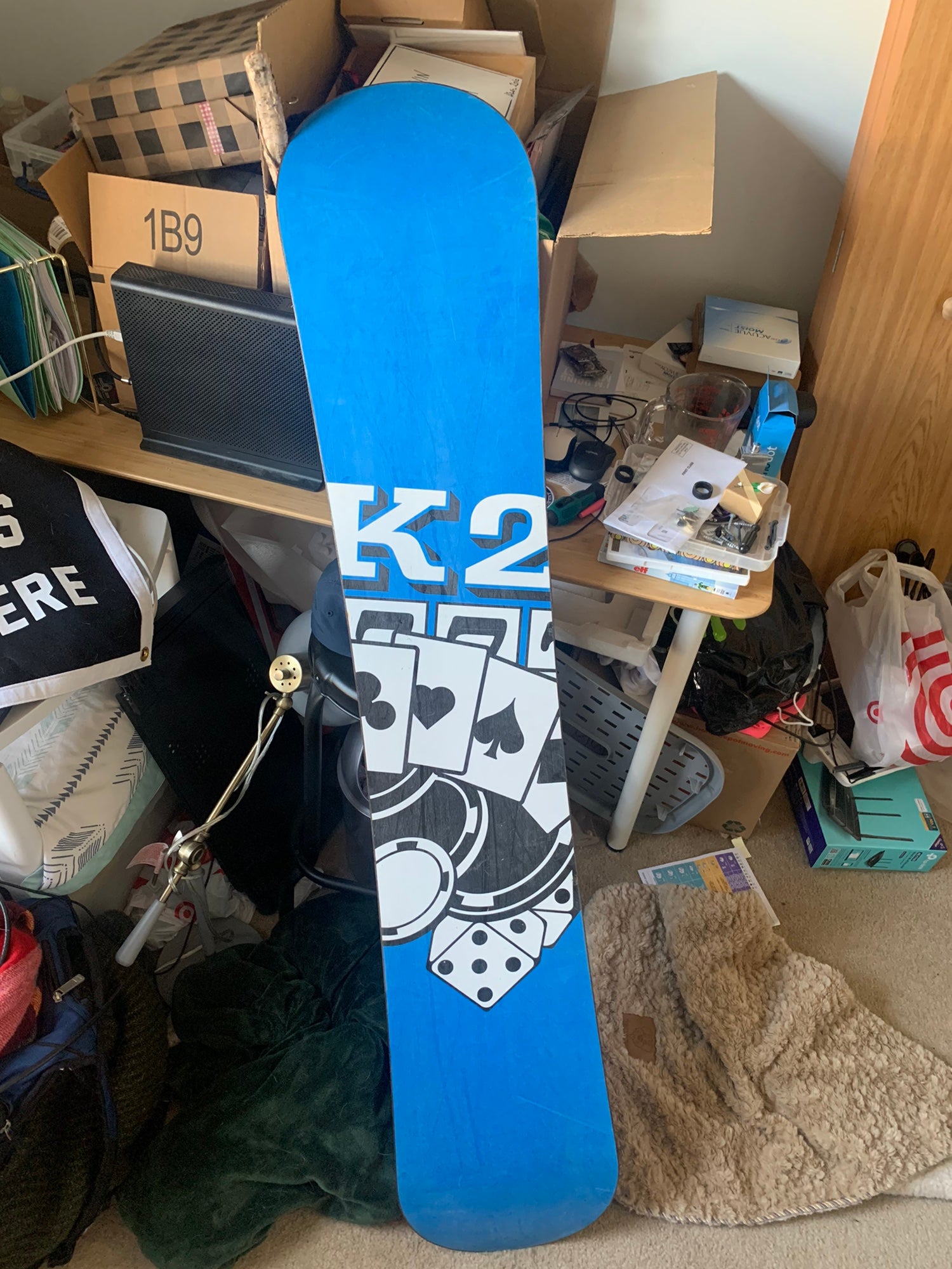Vintage Sport K2 Cliker Snowboards  Plasma A/Blue Bindungen Klassik Step In 