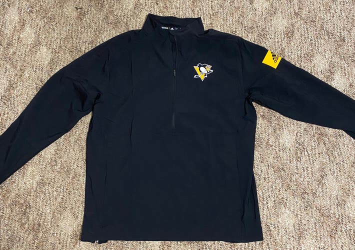 Pittsburgh Penguins 1/4 zip pullover ADIDAS SZ. L
