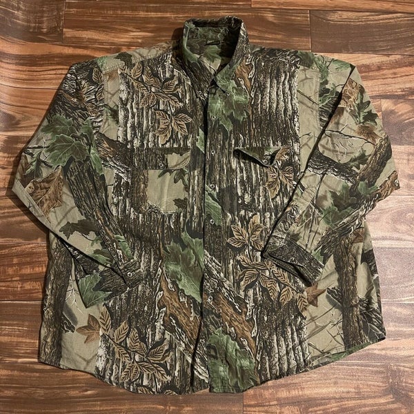 Vintage Spartan Realtree Outdoors Hunting Button Down Camo Shirt